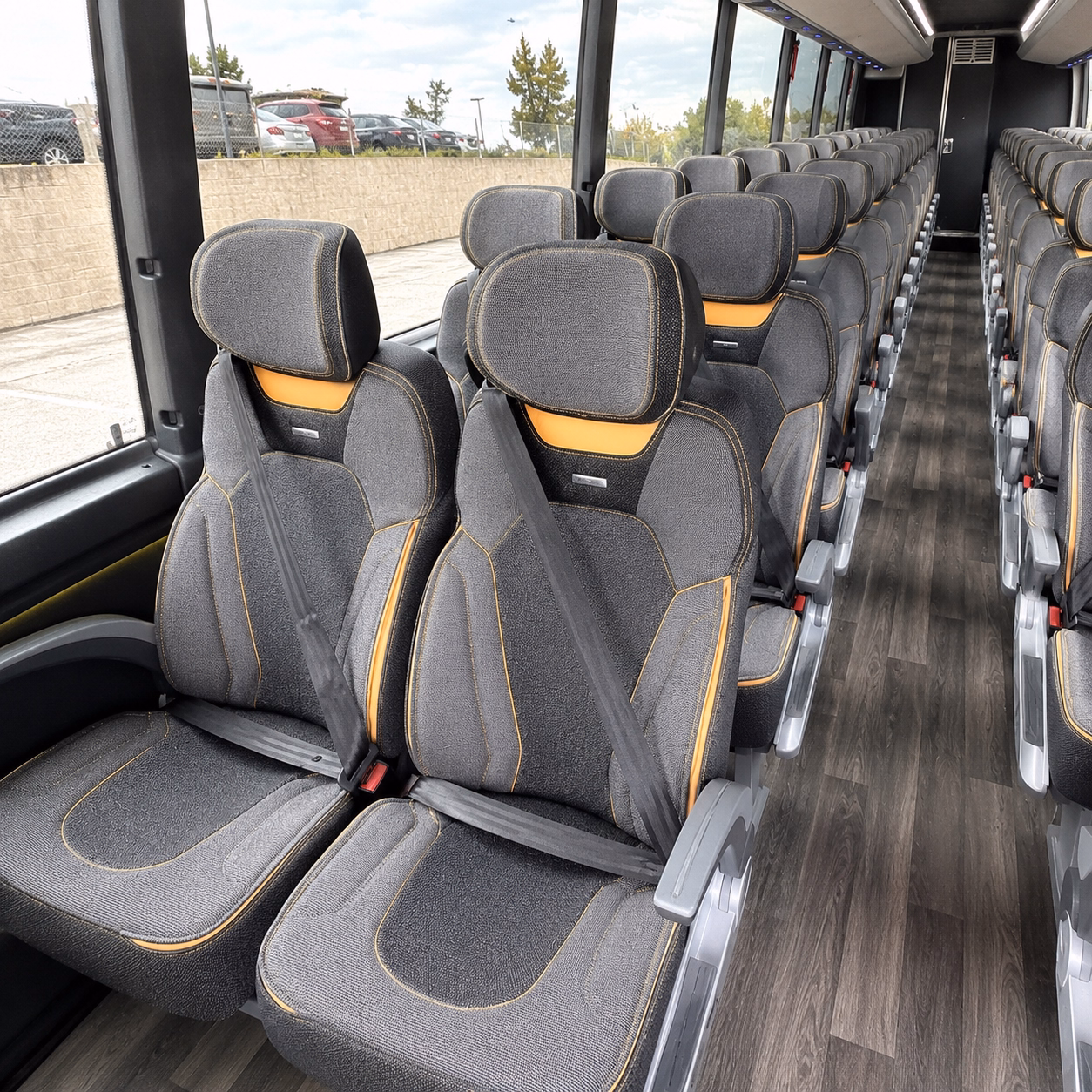 columbia charter bus inside