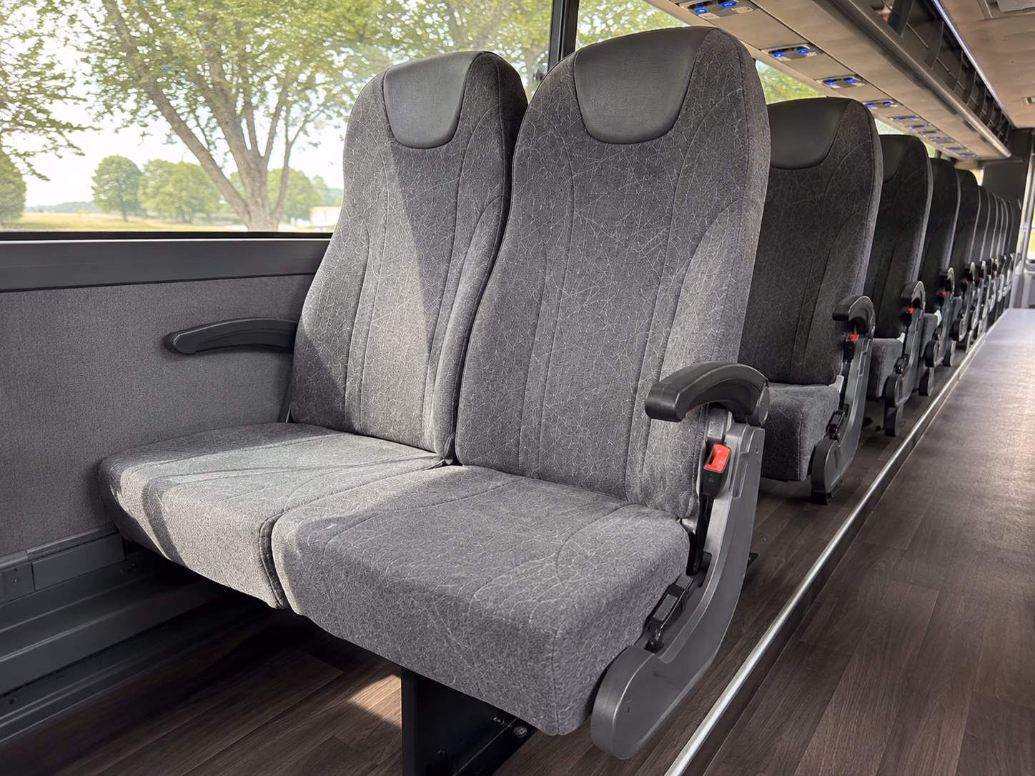 columbia charter bus services interior